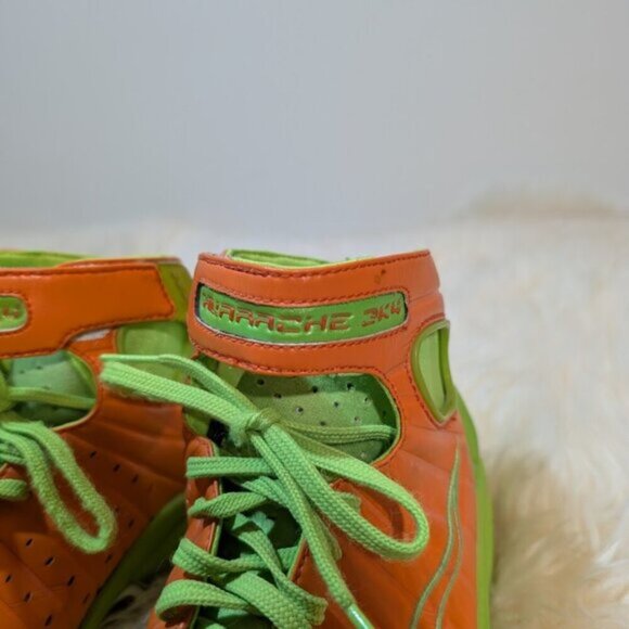 RARE Customer Green and Orange Nike Air Zoom Hurache 2k4 Men Size 9.5 Sneakers - Picture 3 of 14